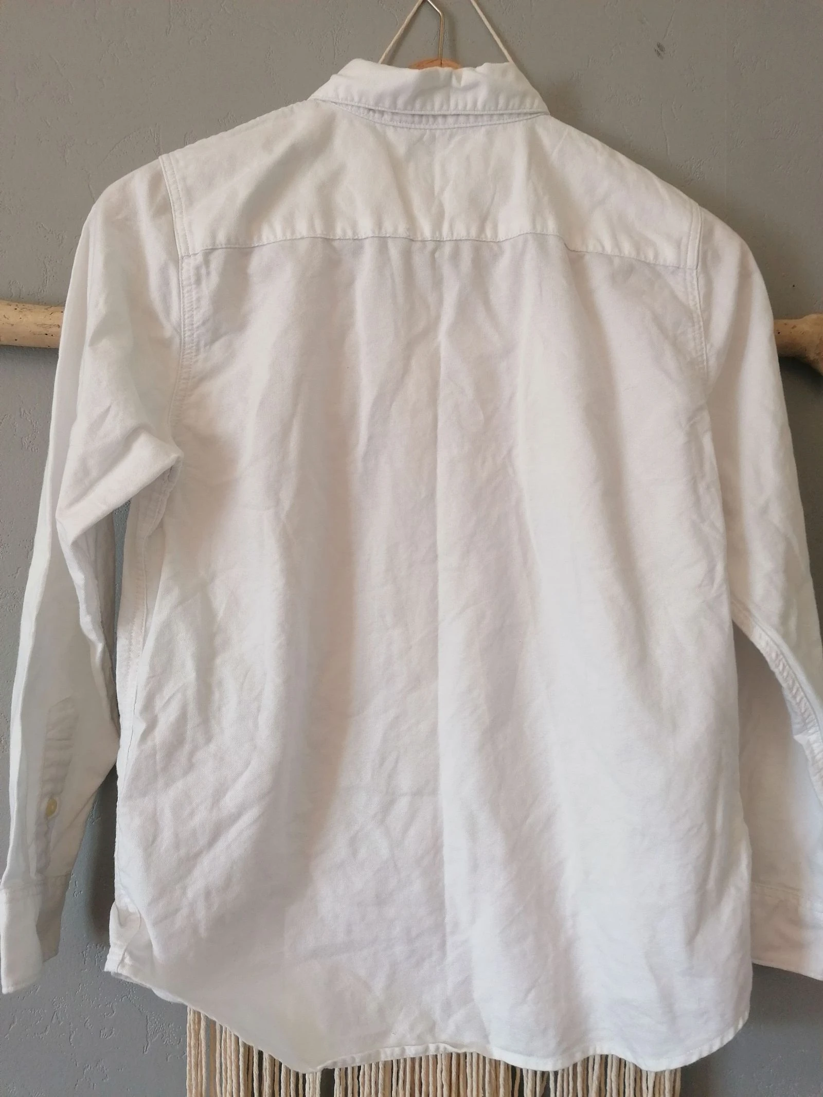 Camisa de manga longa para menino, branca, Zara, 9 anos – photo 2
